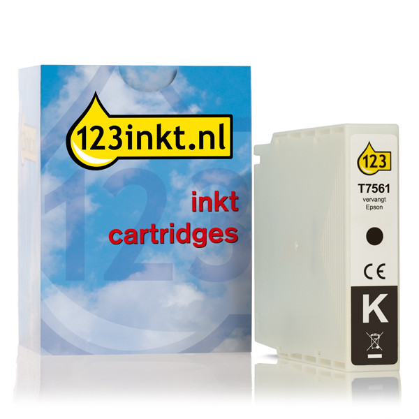 Epson T7561 cartouche d'encre noire (marque 123encre) C13T756140C 026673 - 1