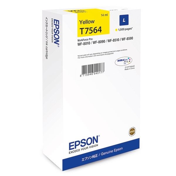 Epson T7564 cartouche d'encre (d'origine) - jaune C13T756440 026678 - 1