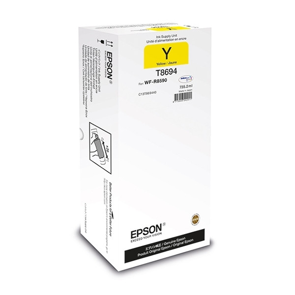 Epson T8694 cartouche d'encre jaune capacité extra-haute (d'origine) C13T869440 027078 - 1