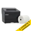 Epson TM-T88VII imprimante de tickets avec 5 rouleaux de caisse 80x80x12 thermique - blanc 832332 - 1