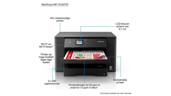 Epson Workforce WF-7310DTW imprimante à jet d'encre A3+ avec wifi C11CH70402 831813 - 7