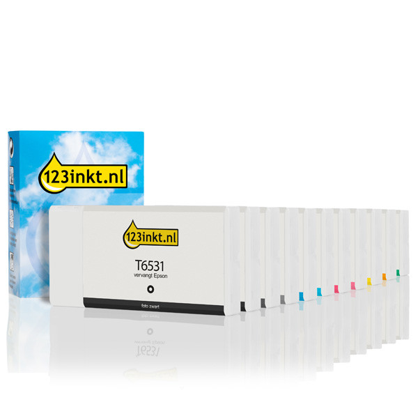Epson offre : T653 série (marque 123encre) - 4x noir + 7 couleurs C13T653100C C13T653200C C13T653300C C13T653400C C13T653500C 127072 - 1
