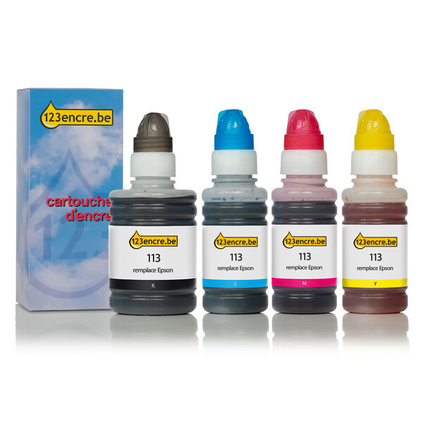 Epson offre : série 113 noir + 3 couleurs (marque 123encre) C13T06B640C 127085 - 1
