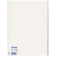 Esselte 100156 intercalaires A4 en plastique avec 31 onglets (11 trous) - blanc 100156 203832