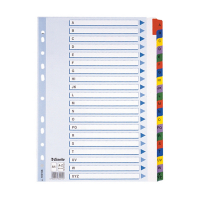 Esselte 100166 intercalaires A4 en carton avec onglets A-Z (11 trous) 100166 203844