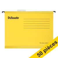 Offre : 2x Esselte Classic dossier suspendu renforcé pour folio (25 pièces) - jaune