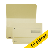 Offre : 2x Esselte Pocket-File dossier pochette en carton (25 pièces) - crème
