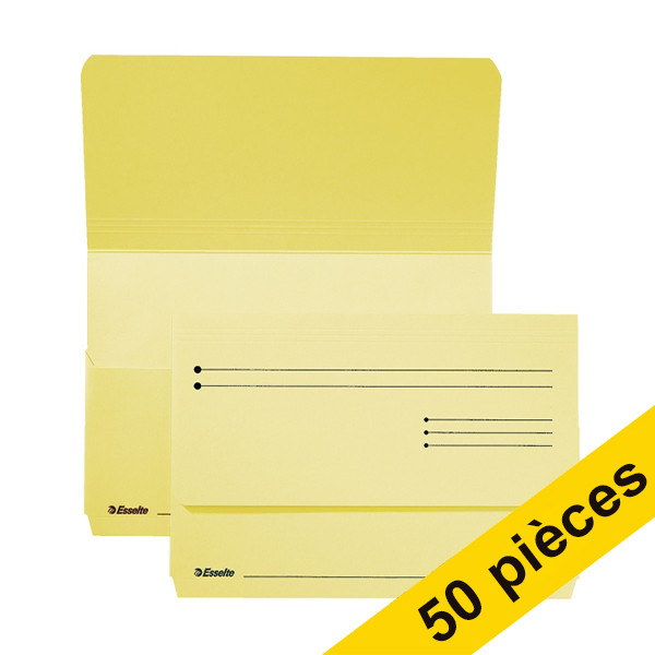 Esselte Offre : 2x Esselte Pocket-File dossier pochette en carton (25 pièces) - jaune  203150 - 1