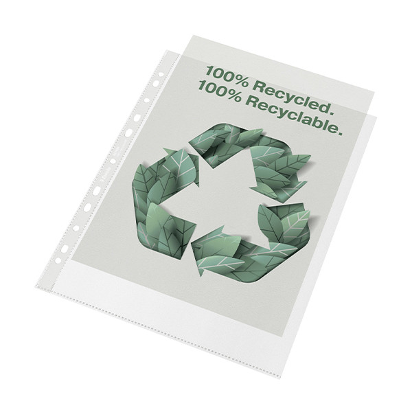 Esselte Recycle Maxi pochette A4 11 trous 70 microns (100 pièces) 627494 203503 - 1