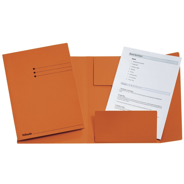 Esselte chemise 3 rabats couleur orange avec imprimé A4 (50 chemises) 1033313 203576 - 1