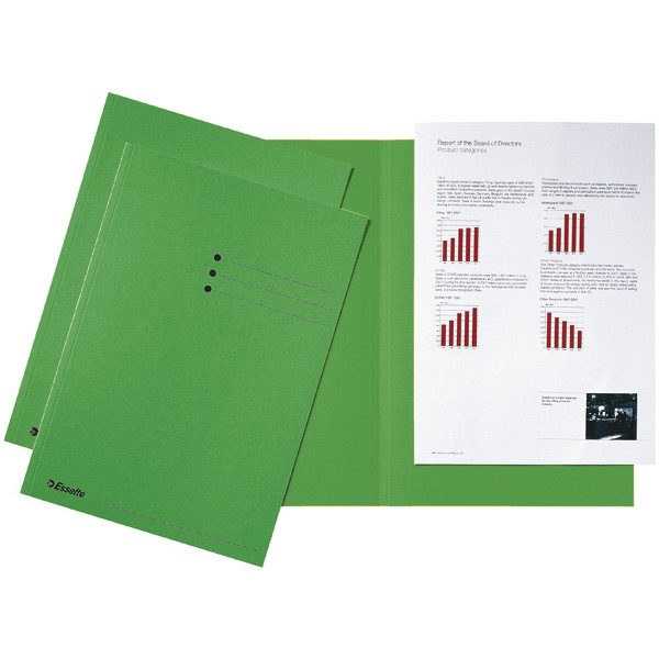 Esselte chemise carton avec bords égaux et indexage A4 (100 chemises) - vert 2113408 203608 - 1