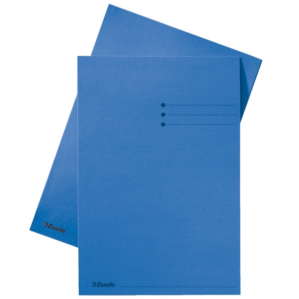 Esselte chemise carton avec indexage format folio (100 chemises) - bleu 2012402 203638 - 1