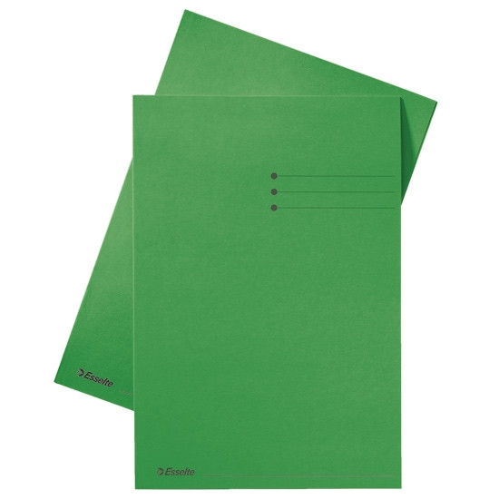 Esselte chemise carton avec indexage format folio (100 chemises) - vert 2012408 203642 - 1