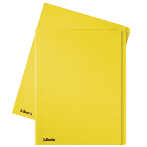 Esselte chemise en carton avec bord décalé de 10 mm A4  (100 chemises) - jaune 1033406 203648 - 1