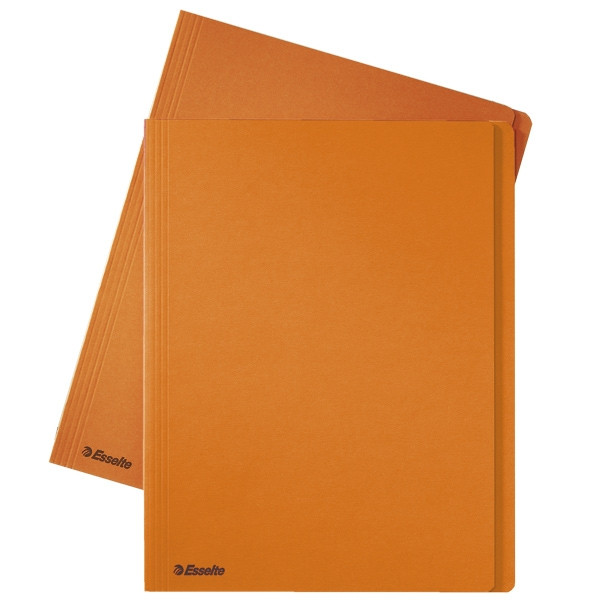 Esselte chemise en carton avec bord décalé de 10 mm A4 (100 chemises) - orange 1033413 203654 - 1