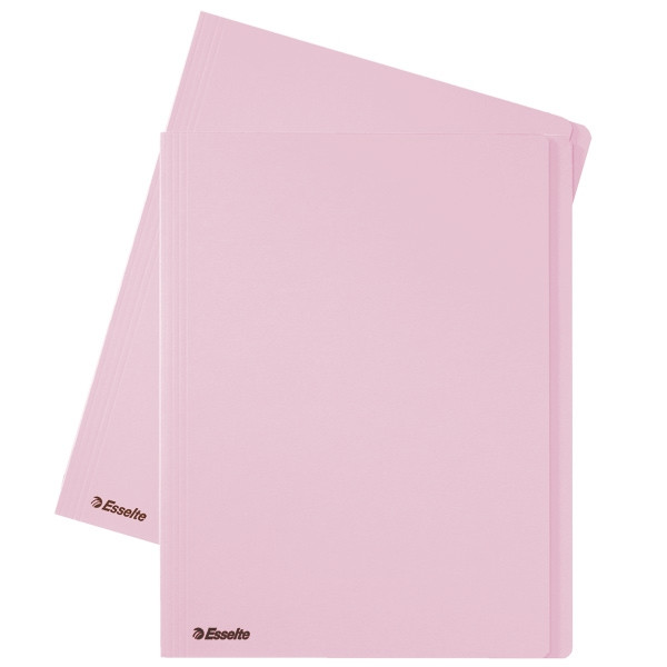 Esselte chemise en carton avec bord décalé de 10 mm A4 (100 chemises) - rose 1033421 203658 - 1