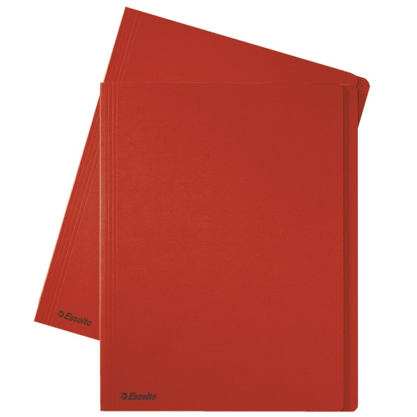 Esselte chemise en carton avec bord décalé de 10 mm A4 (100 chemises) - rouge 1033415 203656 - 1