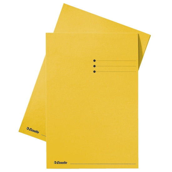 Esselte chemise en carton avec indexage et bord décalé de 10 mm A4 (100 chemises) - jaune 2013406 203624 - 1