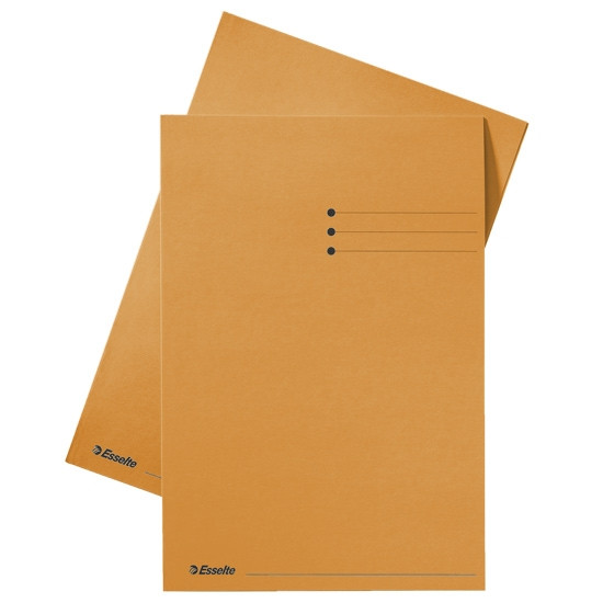 Esselte chemise en carton avec indexage et bord décalé de 10 mm A4 (100 chemises) - orange 2013413 203634 - 1