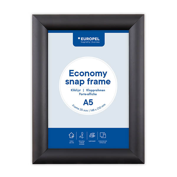 Europel cadre clic-clac economy avec cadre en aluminium noir A5 226985 - 2