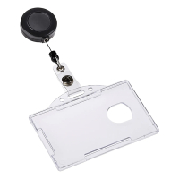 Europel porte-badge ouvert avec enrouleur 85 x 54 mm (10 pièces) 121288 226974