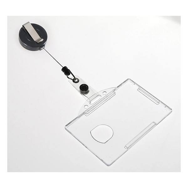 Europel porte-badge ouvert avec enrouleur 85 x 54 mm (10 pièces) 121288 226974 - 2
