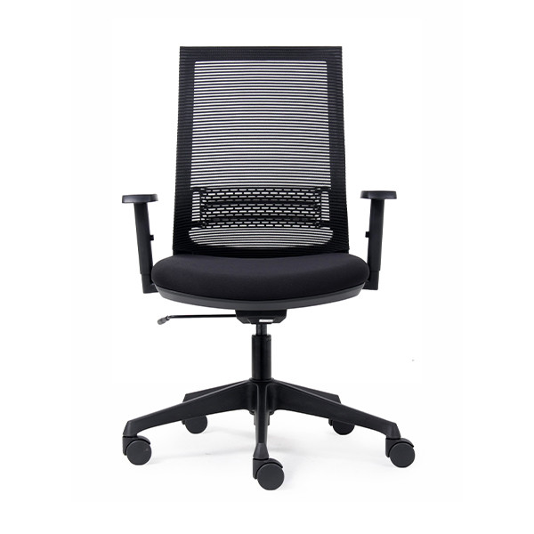 Euroseats Canillo chaise de bureau maille (avec accoudoirs) - noir 205877 - 2