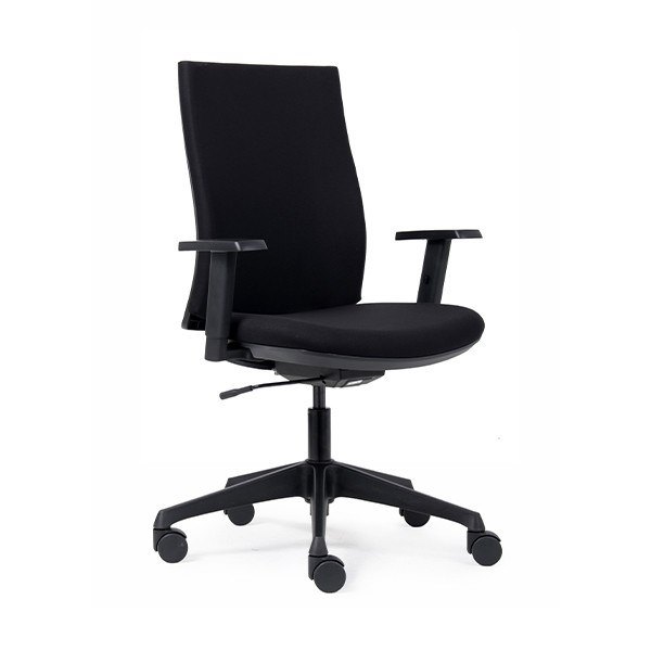 Euroseats Canillo chaisse de bureau tissu (avec accoudoirs) - noir  205876 - 1