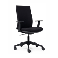 Euroseats Canillo chaisse de bureau tissu (avec accoudoirs) - noir