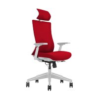 Euroseats Verona chaise de bureau - rouge 01.VER.WH.RED 205884