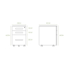 Euroseats caisson mobile (avec 1 tiroir universel) - blanc LAD.003.WH 205890 - 8