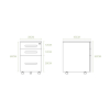 Euroseats caisson mobile (avec 1 tiroir universel) - gris LAD.003.GR 205889 - 3