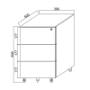 Euroseats caisson mobile (avec 3 tiroirs identiques) - gris 18.LAD.004.GR 205892 - 3