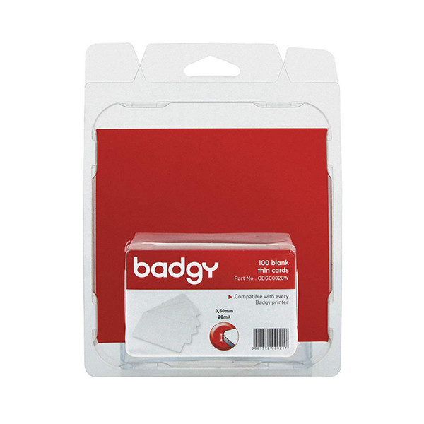 Evolis Badgy badges plastiques 0,50 mm (100 pièces) CBGC0020W 219760 - 1