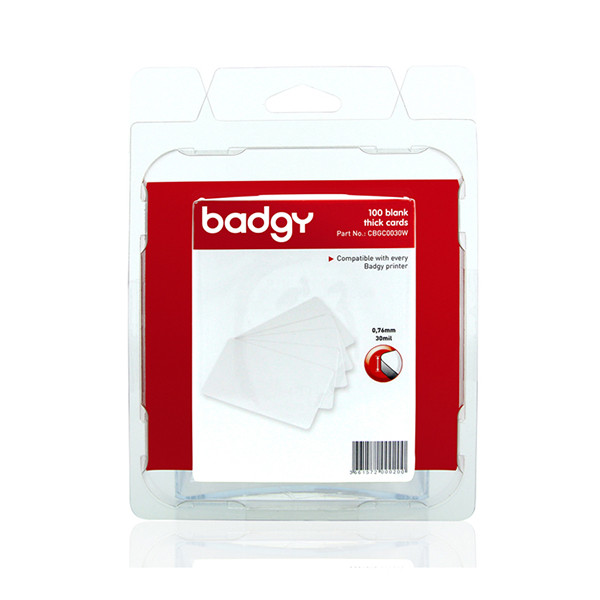 Evolis Badgy badges plastiques 0,76 mm (100 pièces) CBGC0030W 219759 - 1