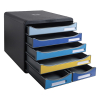 Exacompta Bee Blue Maxi module de classement (6 tiroirs) - couleurs assorties 3124202D 404100 - 2