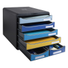 Exacompta Bee Blue Maxi module de classement (6 tiroirs) - couleurs assorties 3124202D 404100 - 3