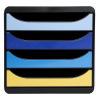 Exacompta Bee Blue module de classement (4 tiroirs) - couleurs assorties 3104202D 404098 - 2