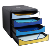 Exacompta Bee Blue module de classement (4 tiroirs) - couleurs assorties 3104202D 404098 - 4