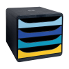 Exacompta Bee Blue module de classement (4 tiroirs) - couleurs assorties 3104202D 404098 - 1
