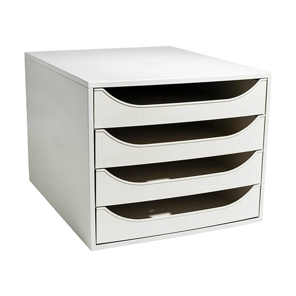 Exacompta Ecobox Office bloc de tiroirs (4 tiroirs) - gris 404693 - 1
