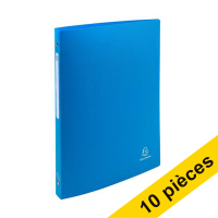 Offre : 10x Exacompta classeur à 4 anneaux en O (15 mm) - bleu