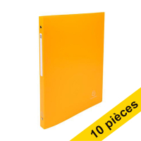 Offre : 10x Exacompta classeur à 4 anneaux en O (15 mm) - jaune
