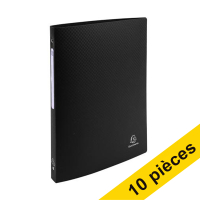 Offre : 10x Exacompta classeur à 4 anneaux en O (15 mm) - noir