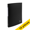 Offre : 10x Exacompta classeur à 4 anneaux en O (15 mm) - noir 404466 - 1