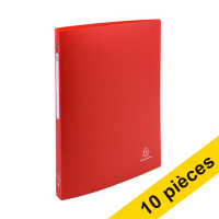 Offre : 10x Exacompta classeur à 4 anneaux en O (15 mm) - rouge