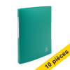 Offre : 10x Exacompta classeur à 4 anneaux en O (15 mm) - vert 404468 - 1