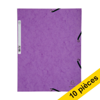 Offre : 10x Exacompte farde à élastique en carton lustré A4 - violet