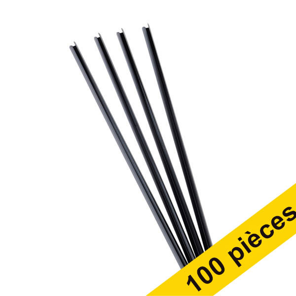 Offre : 4x Exacompta Serodo bandes à relier 9 mm (25 pièces) - noir 407290 - 1