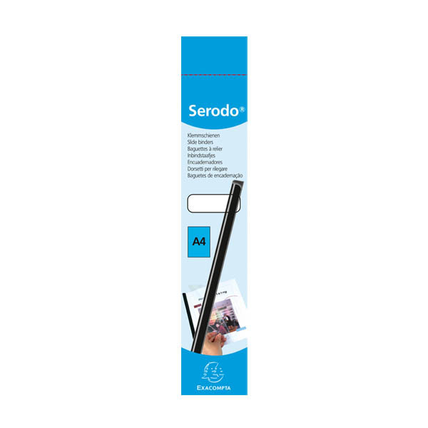 Exacompta Serodo baguettes à relier 12 mm (25 pièces) - noir 407278 - 2